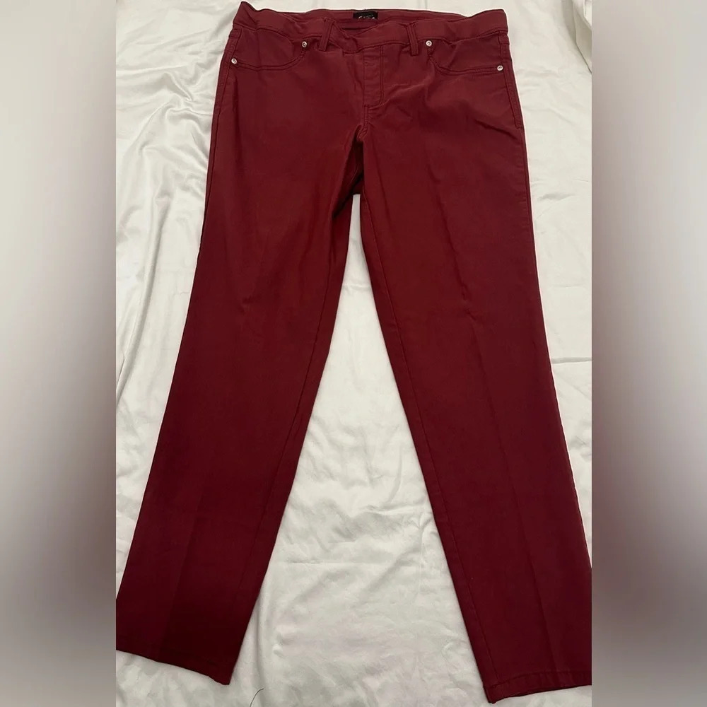 Simply Emma Red Stretchy Skinny Leg Pants Size 20W